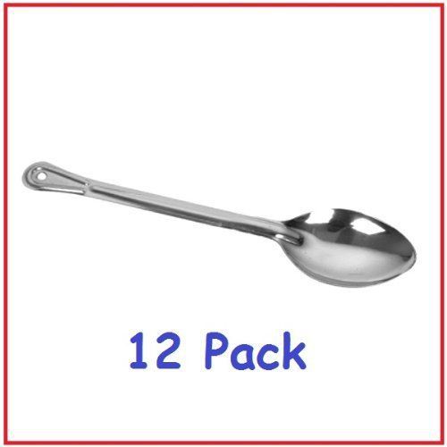 NEW (Pack of 12) 13&#034; Stainless Steel Solid Serving  Basting Spoon *Professional