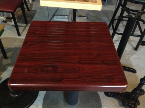 Resin  Coated table tops 30&#034;x30&#034; lot of 20 (Mahogany color)