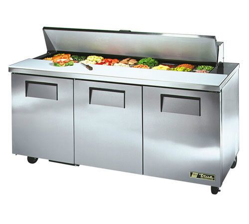True Sandwich And Salad Prep Table, TSSU-72-18, Commercial, Kitchen, Food