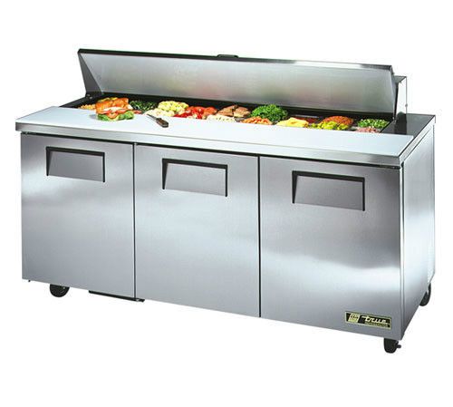 True sandwich and salad prep table, tssu-72-18, commercial, kitchen, food for sale