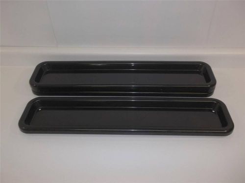 Food container deli serve pan display tray catering banquet black plastic lot 4 for sale