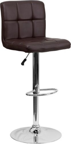 Flash Furniture Contemporary Quilted Vinyl Adjustable Height Bar Stool