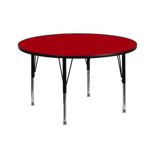 Flash furniture xu-a42-rnd-red-t-p-gg 42&#039;&#039; round activity table with red thermal for sale