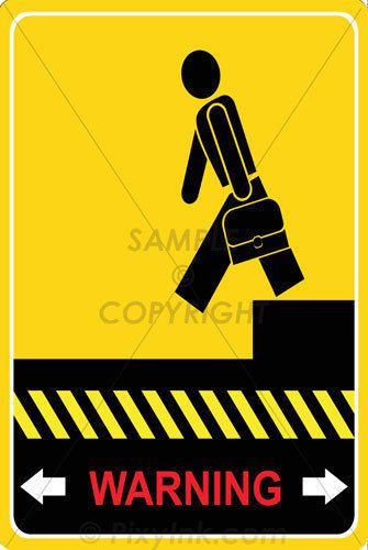 Warning Watch Your Step - Metal Safety Sign 12x18 SN-A019