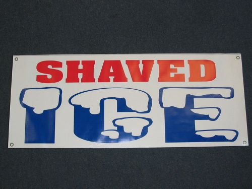 SHAVED ICE All Weather Banner Sign XL Size sno Ice cream Snow Cones Italian