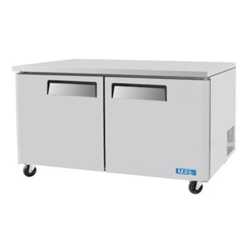 New turbo air 60&#034; m3 series stainless steel undercounter freezer - 2 doors!! for sale