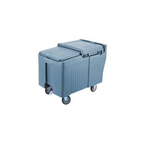 Cambro sliding lid portable ice caddy bin - 175lb capacity wheels bbq party blue for sale