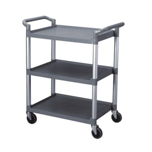 BUS CART / UTILITY CART FOR COMMERCIAL KITCHEN. 3 SHELVES - GREY