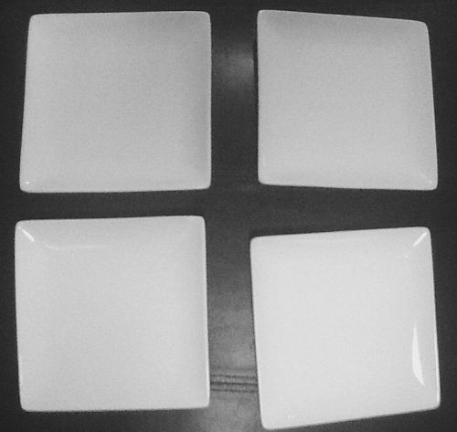 Four Front Of The House DAP026WHP23 Mod 5&#034; White Porcelain Square Plates