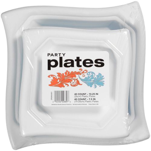 NEW Designer Dinnerware Party Plates Combo - 80 ct