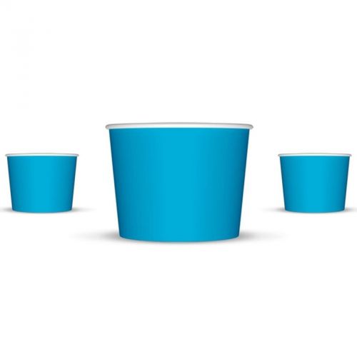 8 oz Blue Paper Ice Cream Cups - 1,000 / Case