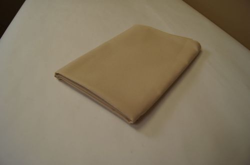 Lot of 9 each 52” x 52” visa oxford beige linen table cloths. 100% polyester for sale