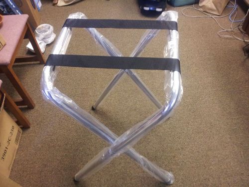 30&#034; CHROME TUBULAR RESTAURANT FOLDING METAL TRAY STAND ( ONE EACH ) HEAVY DUTY