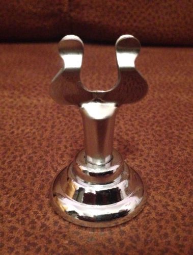 Menu Holder Clip Stands, Lot of 30, Silver, Metal, Tabletop, New