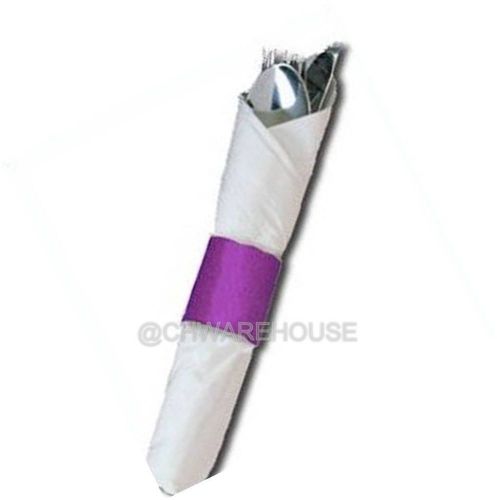 20,000  Purple MH PAPER Napkin Bands/Straps Self Adhesive 4-1/4&#034; x 1-1/2&#034;