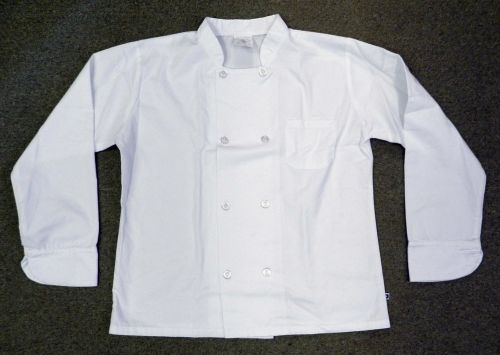 Quality lab0191 unisex double breasted white uniform chef coat jacket s new for sale
