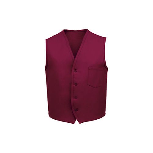 Unisex Vest, 2XL, Burgundy, Chest Pocket, Pencil Divide, Bound Edge, V40