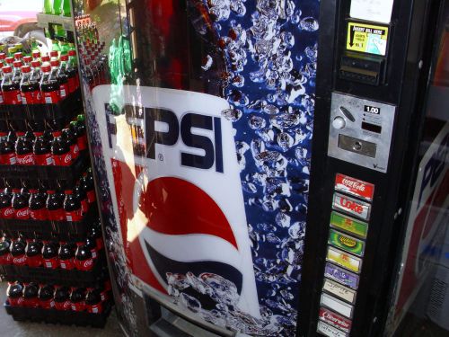 Vendo 480 20oz bottle pepsi graphics 6ft full size drink machine:complete/works+ for sale