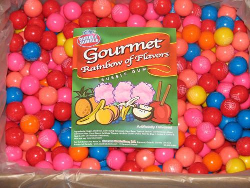 Dubble bubble rainbow gourmet 1 pound  bulk bag 1 inch gumballs fresh for sale