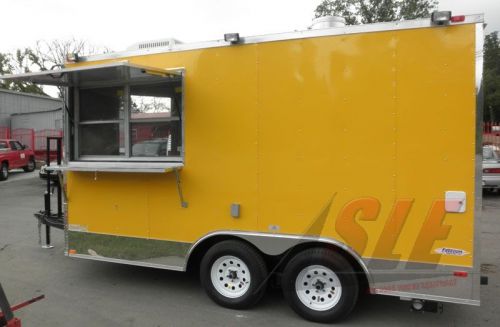 Concession Trailer 8.5 x 14&#039; Yellow - Event Catering Kitchen Food Cart