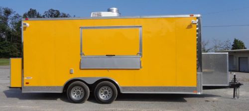 Concession Trailer 8.5&#039;x18&#039; Yellow - Event Food Catering Enclosed Kitchen