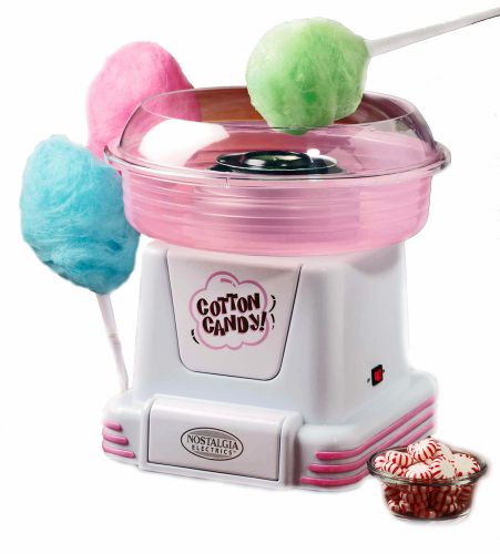 COTTON CANDY MAKER MACHINE ~Use HARD or SUGAR-FREE ~NOSTALGIA ELECTRICS PCM-805