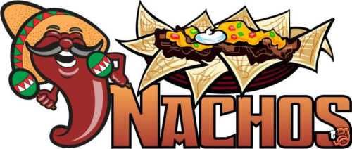 Nachos Chips Mexican Concession Food Sign Decal 14&#034;