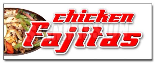 24&#034; CHICKEN FAJITAS DECAL sticker beef steak mexican  food tortillas salsa