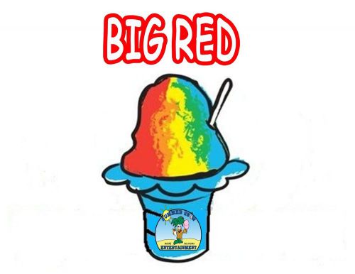 BIG RED SYRUP MIX Snow CONE/SHAVED ICE Flavor GALLON CONCENTRATE #1FLAVOR