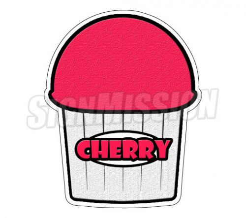 CHERRY FLAVOR Italian Ice Decal shaved ice cart trailer stand sticker