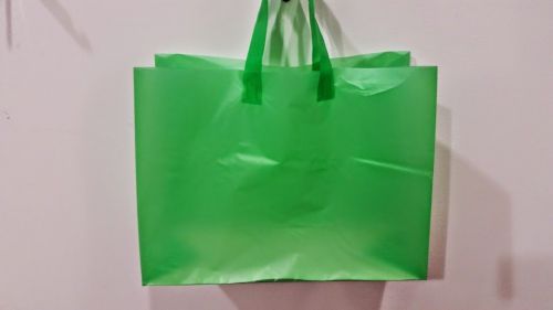 25pc 16x6x12 inch Frosty Green Color Plastic VOUGE Bag