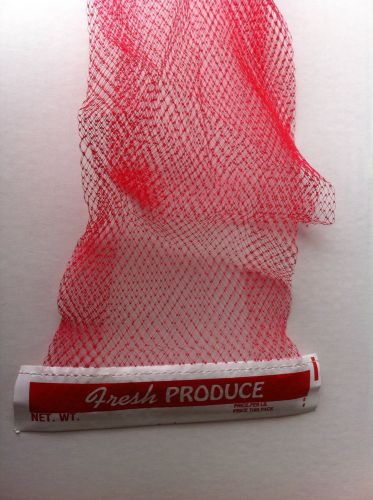 Header mesh bag &#034;Fresh Produce&#034;  20 inch long 250 count - Red or Green
