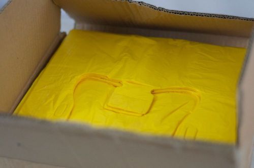 ULINE T-Sirt Bags 1000 New IN Box S-96904 12x7x22 5mil Yellow