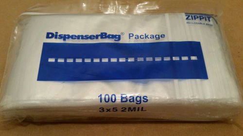 3x5 zip lock 2 mil reclosable plastic bags - 100 count
