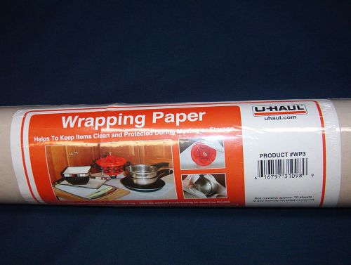 U-Haul Newsprint Protective Wrapping Packing Shipping Paper, One -  3 pound Roll