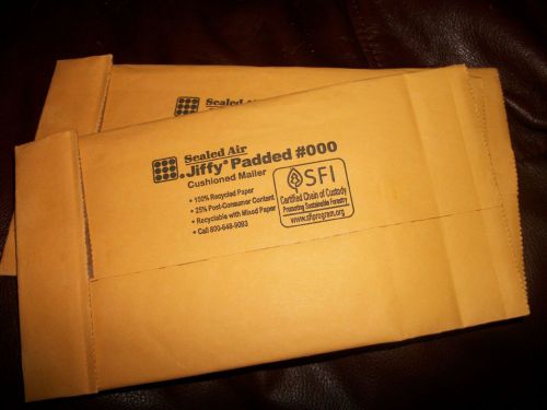Jiffy Padded Mailers #000 Lot Of 20 4in X 8in Sealed Air USA