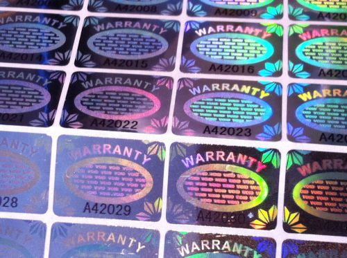 250 x  warranty void 20mm x 15mm tamper security silver hologram label sticker for sale