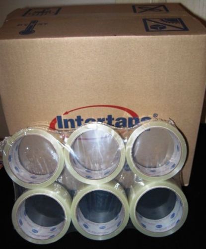 6 Rolls Clear Packing Shipping Tape Intertape~Made In USA~2&#034;x 55yds=330yds total