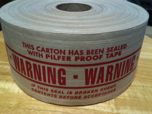 10 rolls sealing reinforced water activated paper gummed tape 3&#034; x 450&#039;  printed for sale