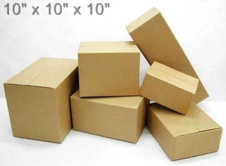 25 - 10&#034;x10&#034;x10&#034; Corrugated Boxes Cardboard Shipping Storage Moving Cartons