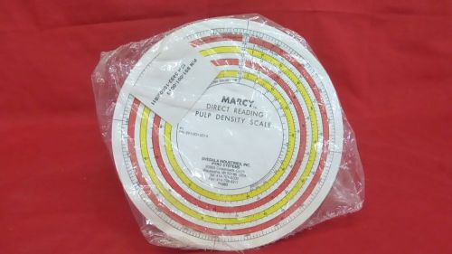 Metso minerals 7pc lot 891-001-0013 marcy pulp density scale templates (1c6-pa) for sale