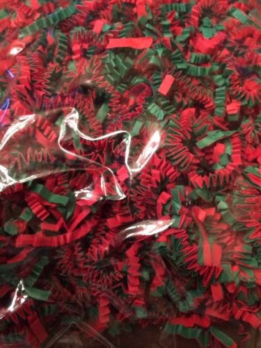 Uline Crinkled Paper - Red And Green -2oz   SHIPPING CALCULATED BY eBay