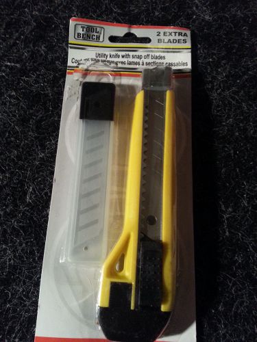 NEW IN PACKAGE YELLOW BOX UTILITY CUTTER KNIFE WITH BLADES