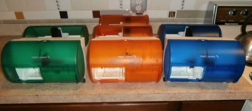 Fort James side-by-side toilet paper dispenser lot of 7 - with key