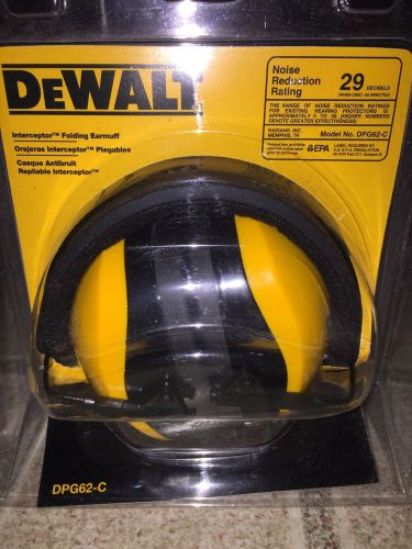 Dewalt DPG62-C Interceptor Protective Safety Earmuff yellow hardware carpenter