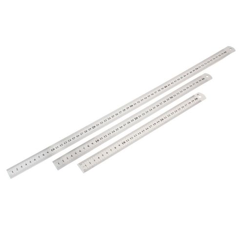 3 in 1 30cm 40cm 60cm dual side students metric straight ruler silver tone for sale