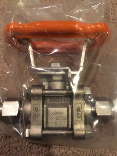 SWAGELOK SS-63TS8-k-t 1/2&#034; BALL VALVE TUBE CONNECTION 2200 PSI 316SS