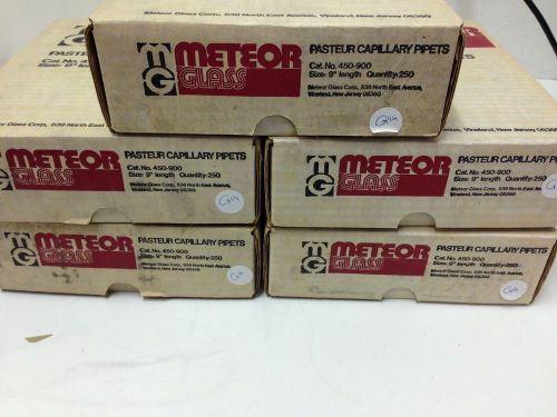 5 cases Meteor Glass Pasteur Capillary Pipettes 9 inch