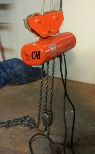 Cm lodestar 1/2 ton electric chain hoist for sale