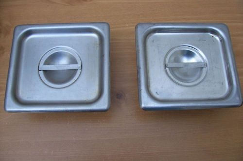 (AD 59) 4 PC LOT AMERICAN PERMANENT WARE CO STAINLESS STEEL STEAM TABLE PANS LID